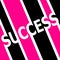 Pink and black Success symbol