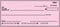 Pink Blank Personal Check