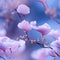 Pink blossom flowers in soft and romantic landscapes (tiled