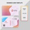 Pink blue beauty business card template