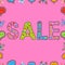 Pink, blue and black friday sale label