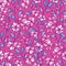 Pink and blue blossoms seamless pattern background