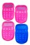 Pink and blue calculators
