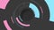 Pink and blue circles moving graphic background