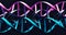 Pink and Blue DNA molecules