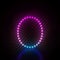 Pink blue dot light font Number 0 ZERO 3D