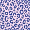 Pink and blue leopard seamless pattern. Fashion stylish vector texture