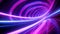 Pink and blue lines on a dark background. Gradient flowing wave lines.