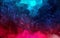 Pink and blue scribble brush strokes background. Vector version