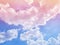 Pink blue sky and sweet clouds background