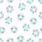 Pink And Blue Swirly Flowers Pattern