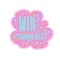 Pink And BLue Win Congratulations Sticker Design Template For Video Game Winning Finale