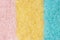 Pink blue yellow bath salt background