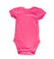 Pink body suit isolated empty space blank.