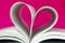 Pink Book Heart Shape