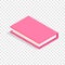 Pink book isometric icon