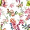 Pink bouquet wildflower. Seamless background pattern. Fabric wallpaper print texture.