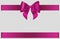 Pink bow and ribbon for Christmas and birthday decorations