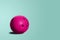 Pink bowling ball.