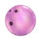 Pink bowling ball illustration