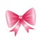 Pink bowtie icon. Ribbon design. Vector graphic