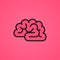 Pink brain icon