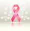 Pink breast cancer awareness ribbon