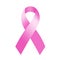 Pink breast cancer awareness ribbon