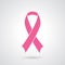 Pink breast cancer awareness ribbon