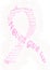Pink breast cancer awareness ribbon - watercolor