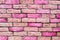 Pink bricks, texture, background for design, horizontal