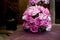 The pink bridal bouquet