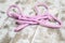 Pink bright rope for gymnastics