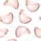 Pink broken eggshell seamless watercolor pattern