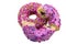 Pink and brown doughnut, chocolate and berry doughnut, strawberry and raspberry doughnuts, walnut donut on a white background