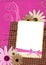 Pink and brown scrapbook page