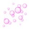 Pink bubble gum vector soap fizz. Pink bubble isolated 3d chewing gum foam balloon