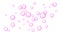 Pink bubble gum vector soap fizz. Pink bubble isolated 3d chewing gum foam balloon