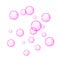 Pink bubble gum vector soap fizz. Pink bubble isolated 3d chewing gum foam balloon