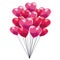 Pink bunch balloons heart glossy