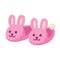 Pink bunny slippers