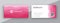Pink business card design. modern double sided business card design concept , clean and modern style