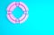 Pink Business lifebuoy icon isolated on blue background. Rescue, crisis, support, team, partnership, bankruptcy