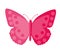 Pink Butterfly, flat design. Isolated on white background.