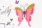 Pink Butterfly Hanging Wall Decoration for Girl Room