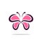 Pink Butterfly Ornamental Logo Template Illustration Design. Vector EPS 10