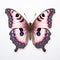 Pink Butterfly Sculpture: Hyperrealistic Peacock Butterfly On White Background