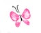 Pink butterfly simple illustration