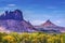 Pink Buttes Yellow Cottonwood Trees Canyonlands Needles Utah