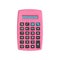 Pink calculator isolated on white